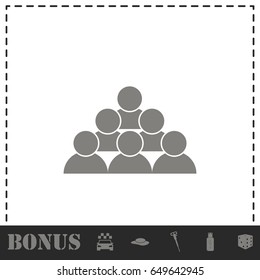 Team icon flat. Simple vector symbol and bonus icon