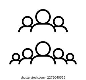 Icono de equipo. Grupo de personas. Iconos de vectores de sobresalto editables.