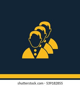 Team icon. Group of people flat illustration.