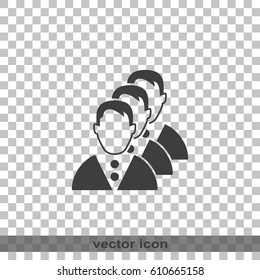 Team icon. Group of people flat illustration.