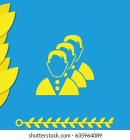 Team icon. Group of people flat illustration.