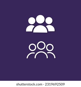 Team icon. Group of people vector icon.Team collaboration outline icons collection. Cooperation, Collaboration, Networking, Unify, Co-Ordinate, Syndication, Unionize, Aggregate, Cooperative vector 