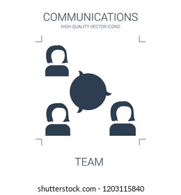 team icon. high quality filled team icon on white background. from communications collection flat trendy vector team symbol. use for web and mobile