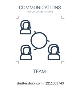 team icon. high quality line team icon on white background. from communications collection flat trendy vector team symbol. use for web and mobile