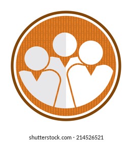 Team, icon with human figures 