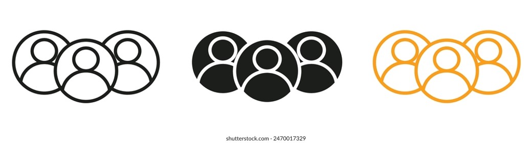 Team icon illustrating group work and cooperation, ideal for organizational development and team-building activities