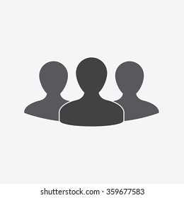 team icon isolated on grey background.