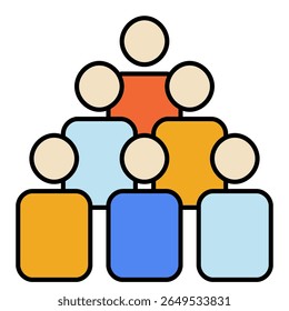 Ícone de grupo isolado no branco