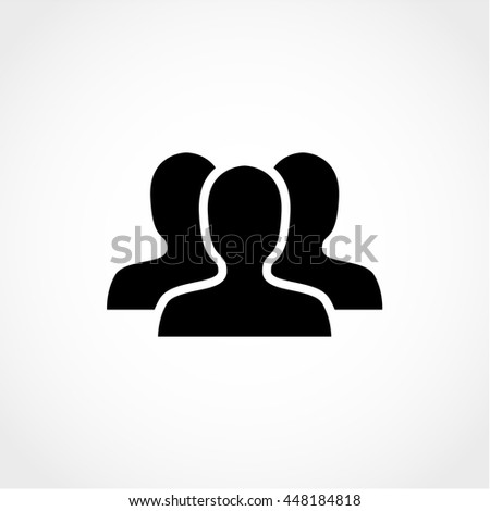 team Icon Isolated on White Background
