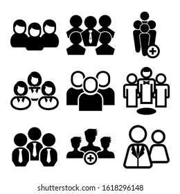 team icon isolated sign symbol vector illustration - Collection of high quality black style vector icons
