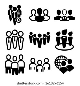 team icon isolated sign symbol vector illustration - Collection of high quality black style vector icons
