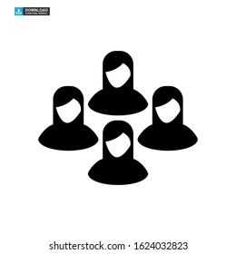 team icon isolated sign symbol vector illustration - high quality black style vector icons
