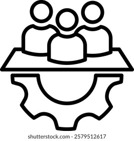 Team Icon Line Vector Illustration