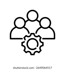 Team Icon Line Vector Illustration