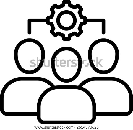 Team Icon Line Vector Illustration