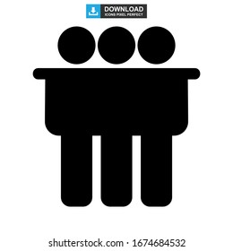 Icono de equipo o logotipo símbolo de signo aislado ilustración vectorial - iconos vectoriales de estilo negro de alta calidad
