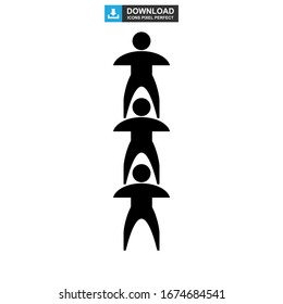 Icono de equipo o logotipo símbolo de signo aislado ilustración vectorial - iconos vectoriales de estilo negro de alta calidad
