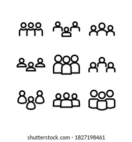 team icon or logo isolated sign symbol vector illustration - Collection of high quality black style vector icons
