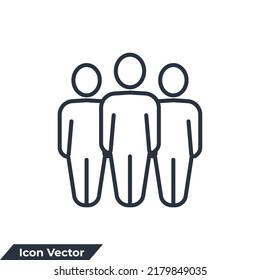 team icon logo vector illustration. group symbol template for graphic and web design collection