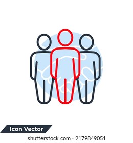 team icon logo vector illustration. group symbol template for graphic and web design collection