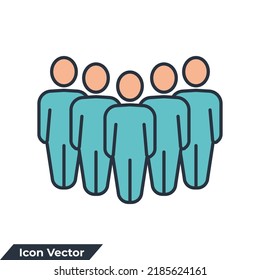 Team-Symbol Logo, Vektorgrafik. Personensymbol-Vorlage für Grafik- und Webdesign-Sammlung