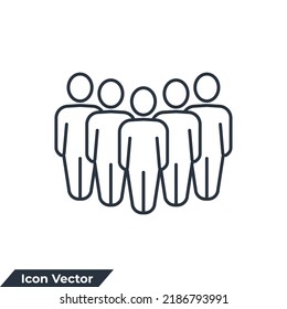 ilustración vectorial del logotipo del icono del equipo. plantilla de símbolo de usuario para colección de diseño gráfico y web