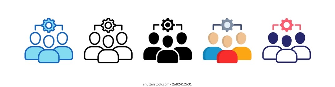 Team Icon - Sammlung mehrerer Stilsätze.