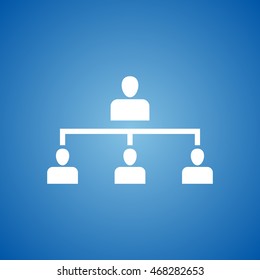 Team Icon on blue color.