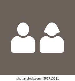 Team Icon on Dark Gray Color. Eps-10.