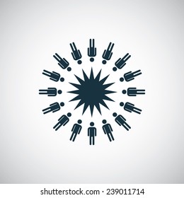 team icon on white background 