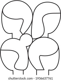 Team icon. People symbol. Vector illustration