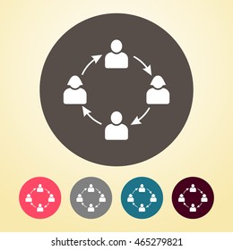Team Icon Round Shape Stock Vector (Royalty Free) 465279821 | Shutterstock