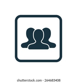 team icon Rounded squares button, on white background team icon Rounded squares button, on white background
