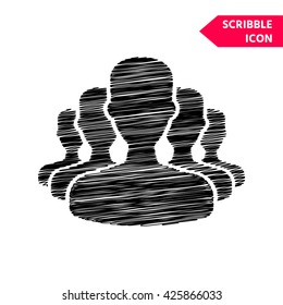 Team icon. Scribble icon for you design.