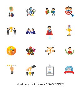 Team icon set. Can be used for topics like business, cooperation, staff, achievement