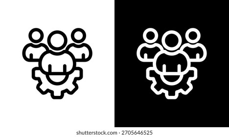 Team mit Symbolsatz