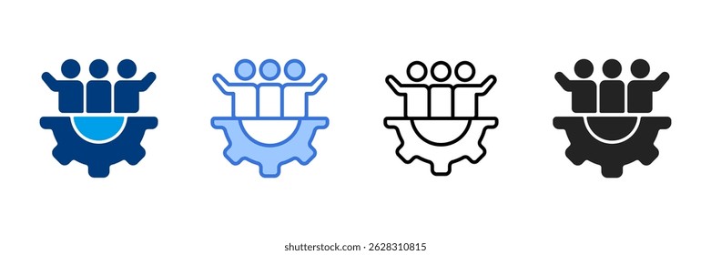 Team Icon Set Different Style Collection