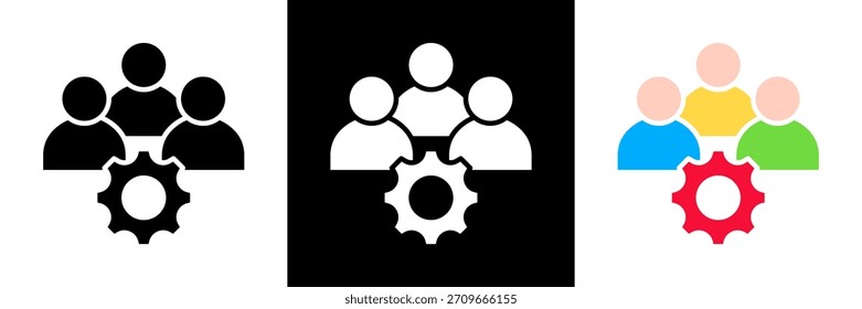 Conjunto de iconos de Equipo Ilustración vectorial de glifos