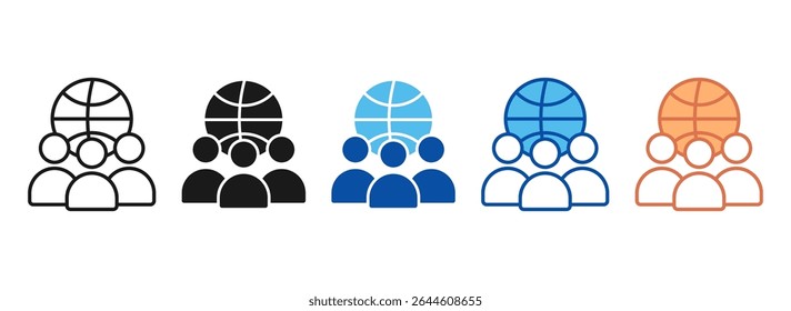 Team Icon Set Multiple Style Collection