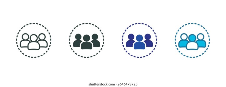 Team Icon Set Multiple Style Of