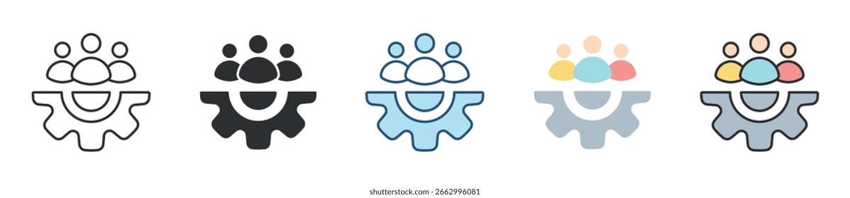 Conjunto de iconos de Equipo Colección de estilo múltiple