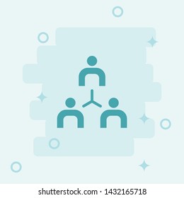 Team Icon. Simple icon, blue colored icon illustration.