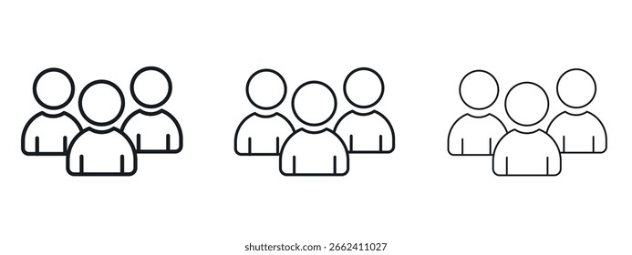 Icono de Equipo diseño de línea simple - Ilustración vectorial simple
