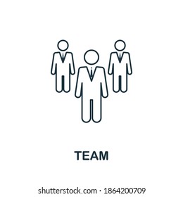 Team icon. Simple line element from audit collection. Filled Team icon for templates, infographics and more.