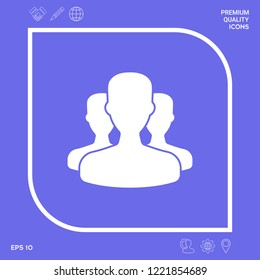 Team icon symbol. Graphic elements for your design