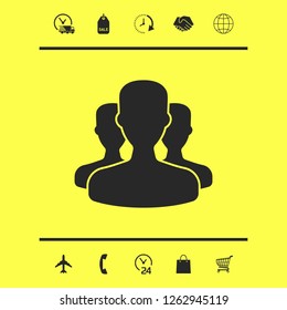 Team icon symbol. Graphic elements for your design