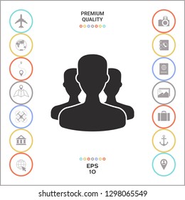 Team icon symbol. Graphic elements for your design