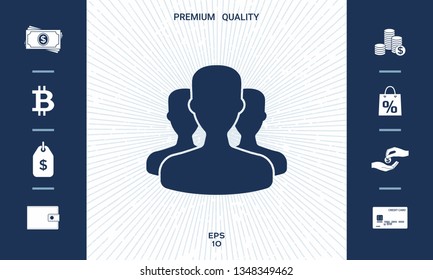 Team icon symbol. Graphic elements for your design