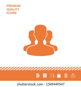 Team icon symbol. Graphic elements for your design
