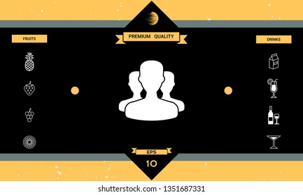 Team icon symbol. Graphic elements for your design